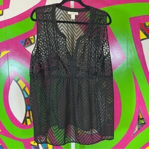 Motherhood Maternity, Sheer Sleeveless Blouse. Size XL. In excellent condition!